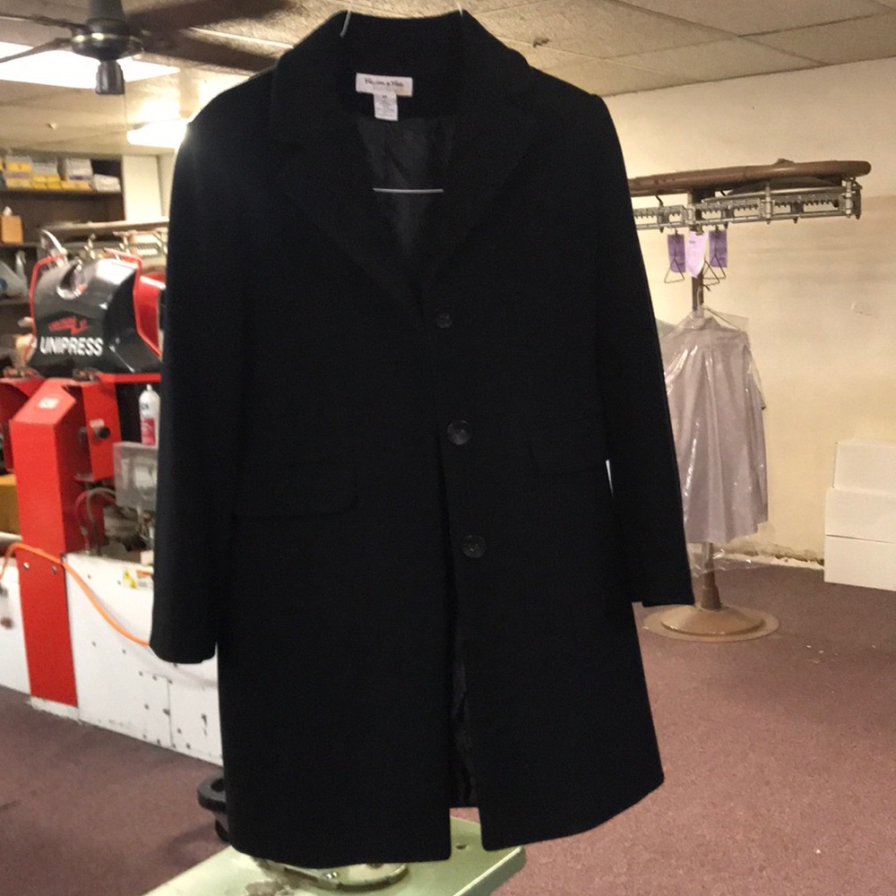 Preston and York ladies wool long black coat